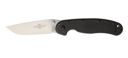 Нож Ontario RAT II  клинок без покрытия, накладки карбон, сталь AUS 8
