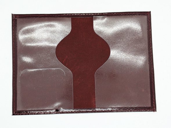 Обложка для удостоверения бордовая нат. кожа