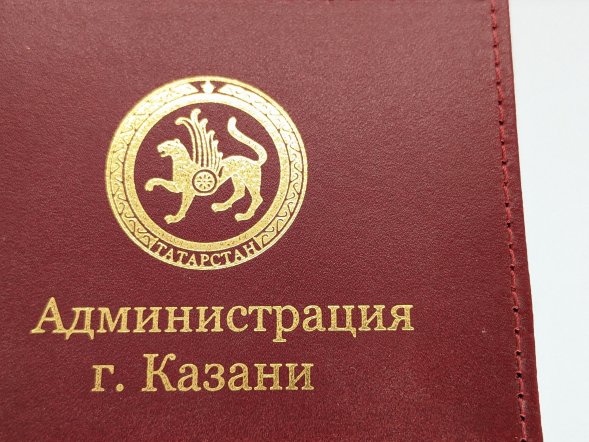 Обложка для удостоверения бордовая нат. кожа