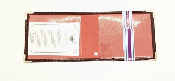 Обложка для удостоверения бордовая нат. кожа