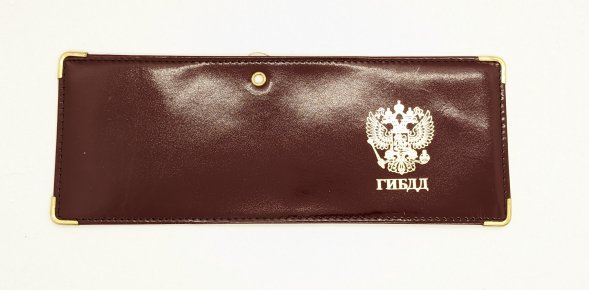 Обложка для удостоверения бордовая нат. кожа
