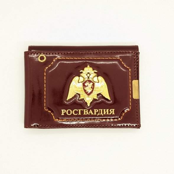 Обложка для удостоверения бордовая нат. кожа