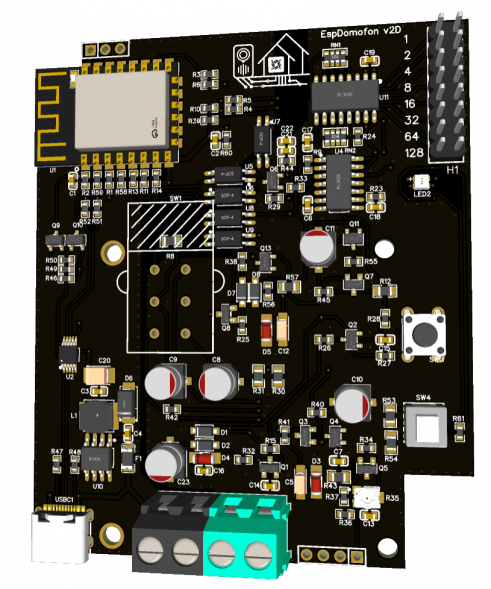 Умный домофон espDomofon v2.1D цифровой