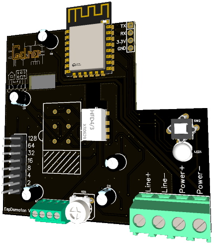 Умный домофон espDomofon v2.1D цифровой
