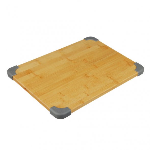 SATOSHI Доска разделочная бамбук, углы силикон, 35х25х1,5см
